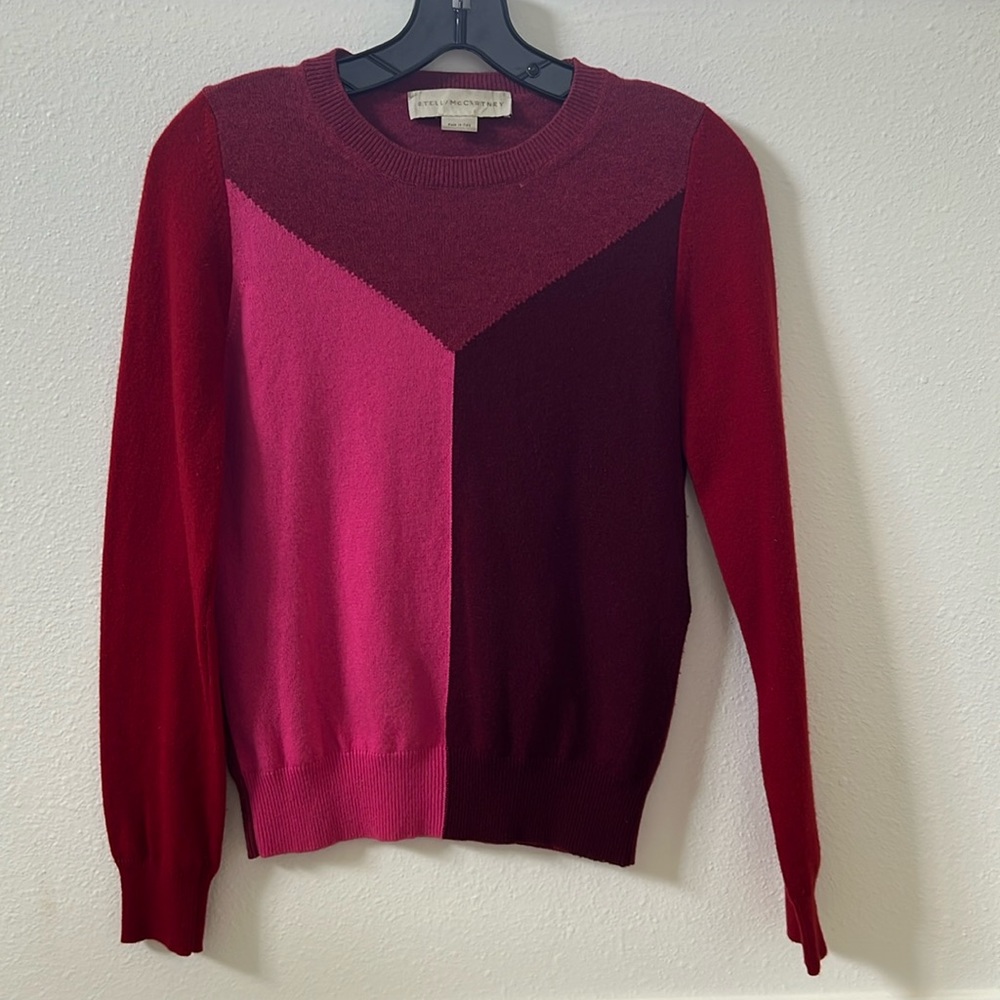 Stella McCartney colorblock 100% cashmere sweater IT size 38